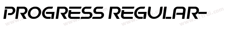 Progress Regular字体转换